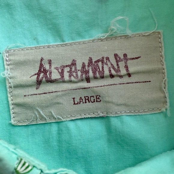 Altamont Mint Green Graphic Print Button-Up Shirt – Men’s Large - Picture 2 of 3